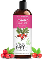 Rosehip Seed Oil - 8 Fl Oz - 100% Pure & Natural Cold Pressed Premium Grade. for Face, Skin Care, Hair Care, Gua Sha Massage, Fast Absorbing and Light Weight Oil
