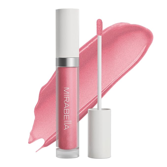 Mirabella - Luxe Advanced Formula Lip Gloss, Non-Sticky Hydrating Lip Glosses with Vegan Lanolin, Jojoba Oil & Vitamin E, Long-Lasting & Cruelty-Free Makeup, Posh (Rosy Pink)