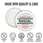Rascal Original Edgar's Edge Grooming Cream - Hair Cream for Men with Medium Hold & Natural Shine, Mens Hair Conditioning & Styling Solution for All Hair Types, Made with Beeswax & Castor Oil - 3.4 Oz