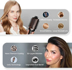 TYMO Hair Dryer Brush Blow Dryer Brush in One, 4 in 1 Ionic Hairdryer and Styler Volumizer with Oval Titanium Barrel, Hot Air Straightener for Smooth Frizz-Free Blowout, Gold