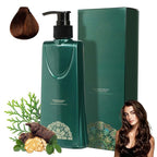 Mild Formula Long Lasting Hair Dye Set, Plant Extracts Hair Color for Gray Coverage, Herbal Hairs Dyes, Nourishing, Natural, Long-Lasting Shampoo 210ML (Chestnut Brown)