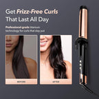 SRILabs CurlQ Curling Iron with 1.25 inch Extra Long Titanium Barrel, Ceramic Paddle Brush, and Thermal Brush with Rapid Heat Up, 12-Temperature Settings, and 360 Degrees Swivel Cord