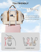 Gifts for Friends-Initial Duffle Bag with Shoe Compartment, Personalized Weekender Bag, Monogram Overnight Bag, Travel Bag with Makeup Bag，Birthday Gifts Bag for Daughter Sister (Letter I)