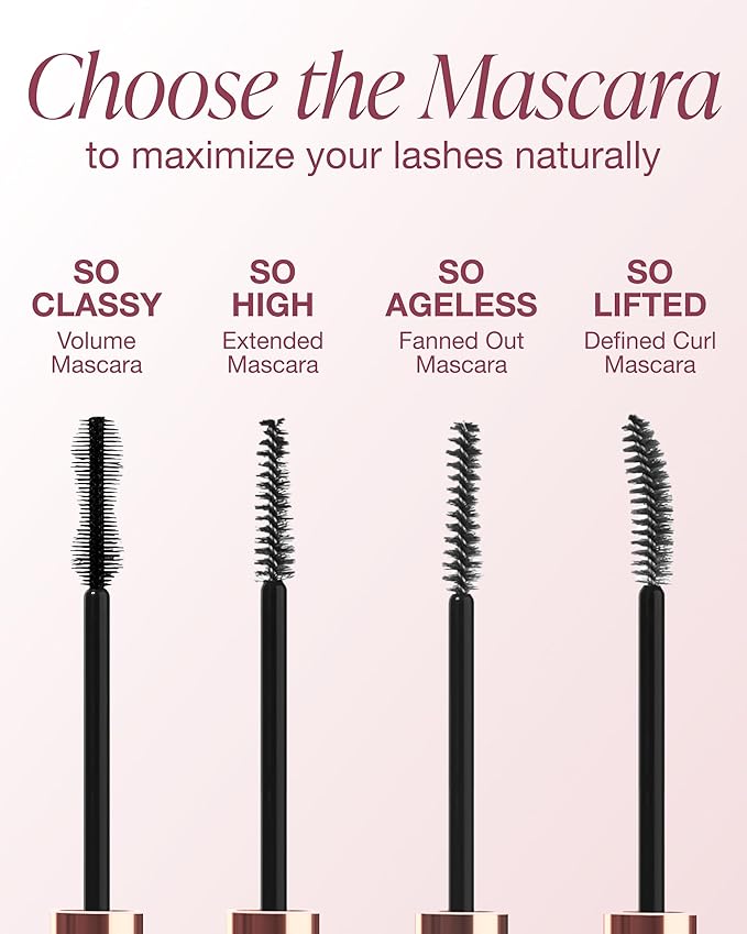 Mineral Fusion So Classy Volume Mascara (Black) - Voluminous Formula For Appearance of Fuller Lashes - Hypoallergenic, No Flaking or Caking, Smudge-Proof Formula - With Peptides & Vitamin B