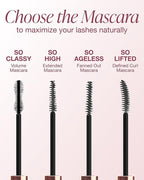 Mineral Fusion So Lifted Lash Defined Curl Mascara (Black) - Lash Lifting Mascara for Weightless Volume & Length - With Argan & Coconut Oils - Hypoallergenic