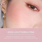 KYDA Single Matte Eyeshadow, Light Pink Purple Eyeshadow, Ultra-fine Lightweight Powder, Multiuse Blendable for Eye Shadow and Blush, Daily Matte Eyes Makeup, Half Pink
