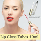 Empty Mascara Tube and Wand Glass, 3PCS 10ml Empty Mascara Tube and Lip Gloss Tubes, Eyelash Spoolies with Tube, Eyelash Growth Packing Tube Container for Home and Travel (B)