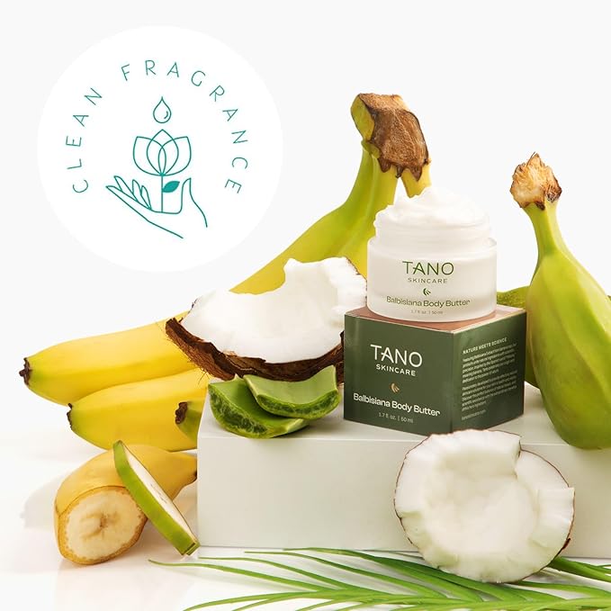 Tano Balbisiana Body Butter – Luxurious Botanical Treatment with Banana Sap, Baobab Oil & Squalane – Restores Firmness, Deeply Hydrates, Softens Texture – Clean, Vegan, Pregnancy Safe, 1.7oz
