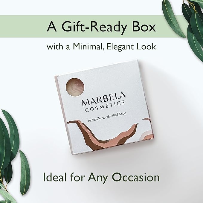 Marbela Cosmetics Himalayan Salt Springs Handmade Soap Bar - Made in USA, Vegan Friendly, Palm Oil Free, Natural Bar Soap - Face & Body Soap for Daily Skin Care, Moisturizing & Nourishing - 3.5 oz