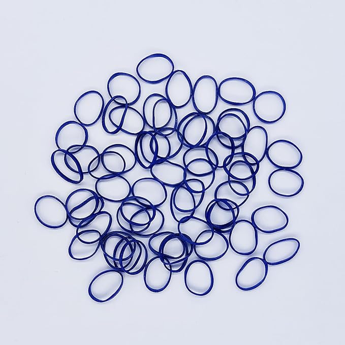 3200 Pcs Elastic Rubber Bands Small Hair Ties Hair Rubber Mini Hair Bands Hair Elastics Tiny Soft Holder Ponytails for Girls (Navy Blue)