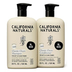 California Naturals Coconut Shampoo & Conditioner, Natural, Vegan, Cruelty, Silicone, Paraben, and Sulfate Free Shampoo, All Hair Types, 20 Fl Oz (Pack of 2), Classic Clean Coconut
