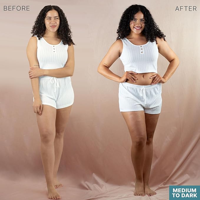 Tanning Lotion Self Tanner Kit - USA Made with Organic & Natural Ingredients, Self Tanning Lotion Face Tanner & Application Kit, Non Toxic Gradual Tan, Sunless Tan for Women & Men