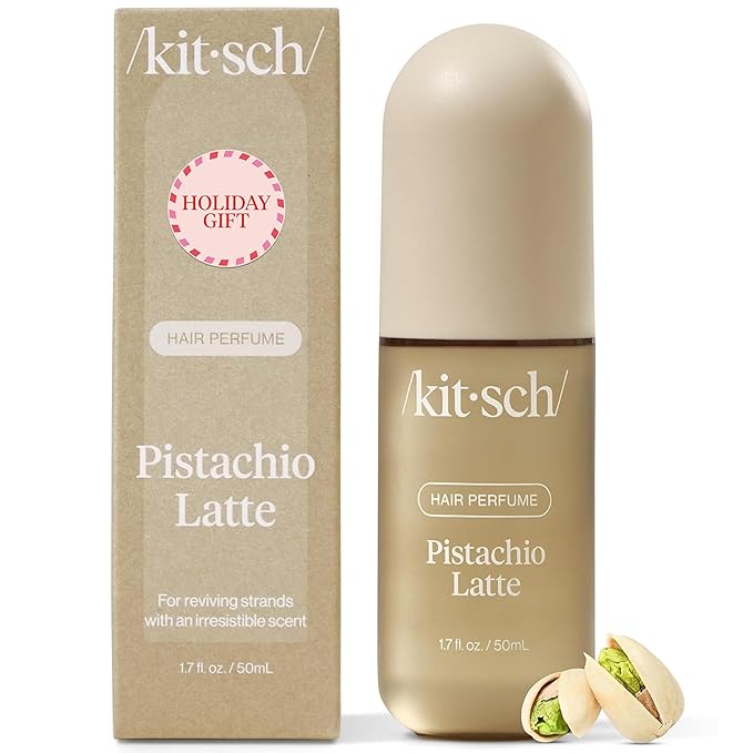 Kitsch Hair Perfume for Women - Pistachio Latte | Clean, Deodorizing & Patented Odor-Eliminating Technology Hair Spray & Body Mist - Freshen Hair, Body & Pillows - Coconut & Warm Coffee Scent - 50mL
