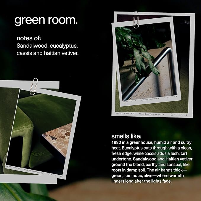 Maude Wash pH Balanced Moisturizing Body Wash & Bubble Bath - Unisex Sandalwood & Eucalyptus Shower Gel With Vitamin C - Full Body Skin Care Products & Bathtub Accessories - No.3 Green Room (12 fl oz)