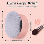 75MM Extra Large Self Tanner Kabuki Makeup Brush – Ultra Soft Dense Vegan Bristles for Body Makeup, Bronzer & Foundation–Applies Tanning Mousse, Lotion & Self Tanner–Pink, Wet & Dry