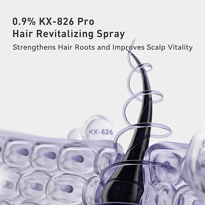 0.9% KX-826 KINTOR Hair Growth Spray,Strengthen Hair Nourish Hair follicles,Hair Care Products for Sparse Hair and Oily Hair Men&Women,360ml,Pro
