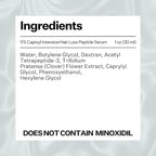 Peptide Vegan 5% Hair Growth Serum With Capixyl - Hair Growth Products for Men & Women Helps Reduce Hair Loss, Strengthen & Thicken Vegan Hair Serum for Thinning Hair