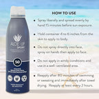 ALOE UP Sport Continuous Spray Sunscreen SPF 50 - Broad Spectrum UVA/UVB Sunscreen Protector for Face and Body - With Aloe Vera Gel - Fast Absorbing Sheer Formula - Reef Safe - Fragrance-Free - 6 Oz