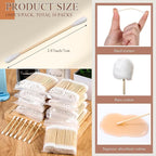 2700 Count Hotel Vanity Set Bulk 1000 Cotton Balls 500 Cotton Rounds 1000 Swabs with Double Round Tip 200 Dental Floss Picks for Face Makeup Removal Toiletries