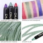 evpct 2Pcs Cream Eyeshadow Sticks Set for Eyes Waterproof, Blue Shimmer & Green Shimmer Matte Eye shadow Stick Pencil Pen Bulk sombras en crema para ojos 32+34