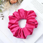 CEELGON Shocking Pink Big Velvet Scrunchie 6.5 Inches Jumbo Scrunchies Hair Ties Oversized Ponytail Holder for Thick Curly Hair Extra Large Hair Accessories for Women (Shocking Pink)