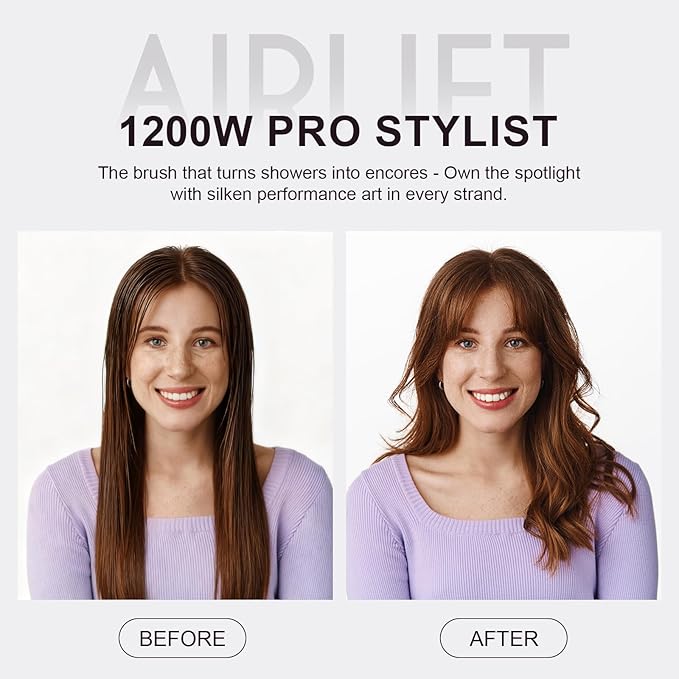 One Step Hair Dryer Brush Blow Dryer, Dual Volatge Hair Dryer Brush-60mm Oval Brush Head, Volumizing Blowout Brush with Ionic Technology for Salon Quality Blowout, Smooth and Shiny Hair