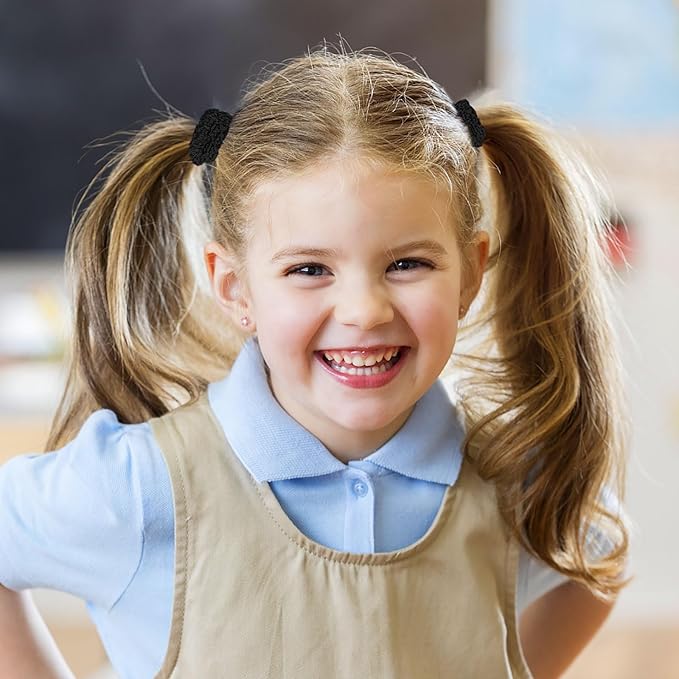 Cotton Seamless Hair Ties Bands，Headrope，Ponytail Holders ， Thick Hair Elastics for Thick Heavy and Curly Hair (10pcs)