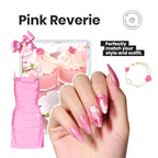 Beetles Glitter Nail Polish Set, 6 Colors Pink Nail Polish Kit Shimmer Gold Nude Jelly Pink Reverie Quick Dry Fingernail Polish Gifts for Women Salon DIY Manicure Kit