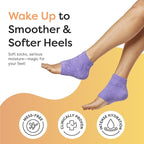 ZenToes Moisturizing Socks for Cracked Heel Treatment, Vitamin E, Olive Oil and Jojoba Oil Heel Socks, Stocking Stuffers for Women, Spa Self Care Gifts for Women (Fuzzy Lilac Purple, Regular)