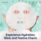 SpaLife Beauty Santa’s Squad Christmas Face Mask Bundle | Korean Facial Masks | Hydrating, Soothing, Complexion Enhancing and Firming Sheet Mask Set | Christmas Gifts for Women | 12 Pack