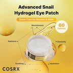 COSRX Advanced Snail Hydrogel Eye Patch (60pc), Gel Serum Mask, Puffy Undereye Treament, Fine Lines, Refresh, Hydrate, Korean Skin Care, Stocking Stuffers for Women