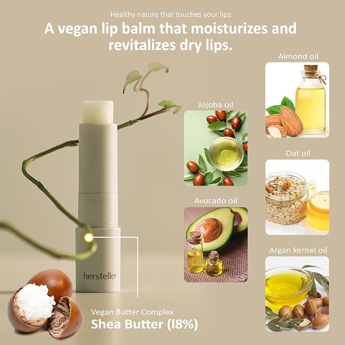 hersteller Nearby Recharging Lip Balm Vegan Butter Complex Intensive Moisturizing Treatment for Dry Lips and Cheek Natural Healthy (Mauve)