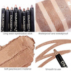 evpct Bronze Shimmer Cream Eye Shadow Brightener Sticks Set for Eyes, Bronze Shimmery Matte Pencil Eye shadow Applicator Stick Pen Palette Makeup Waterproof sombras en crema para ojos 20#
