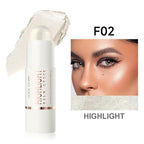 Cool Story 3-in-1 Makeup Set, Highlighter, Blush and Contour Balm Stick, Cream Formula for Face Contouring, Professional Cosmetic Kit (Highlight-F02)