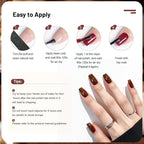 12 PCS Nail Polish Set 10 Color With 2PCS Base and Top Coat Quick Drying Fall Nude Brown White Red Color Holiday Gift for Her