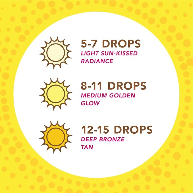 Jergens Natural Glow Instant Sun Drops, Sunless Tanning for Face and Body, Instant Sun Bronzing Drops, 1 Fl Oz