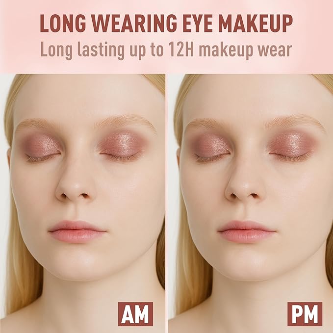 FV Cream Shimmer Eyeshadow Stick，Long Lasting & Waterproof, Multi-Use & High Pigment Eyeshadow Makeup Stick (Rose Shimmer)