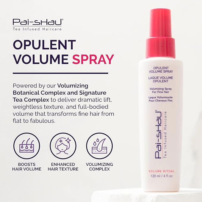 Pai-Shau Opulent Volume Spray - Volumizing Spray for Fine Hair - Provides Improved Texture, Weightless Volume and Lift - Volume Spray for Women - 4 Fl Oz
