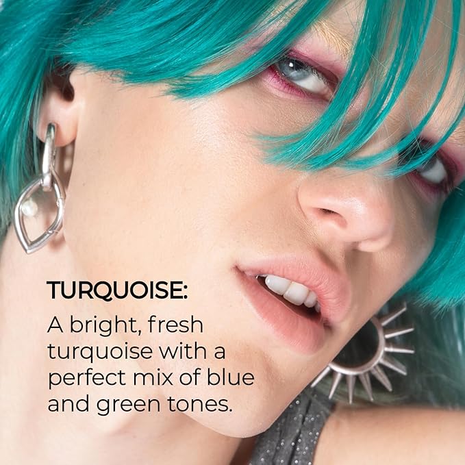 XMONDO Color Turquoise Depositing Mask & Semi-Permanent Turquoise Dye | Infused with Bond Booster Technology & Hyaluronic Acid for Nourishment, Revitalization & Repair, Vegan Formula, 8 Fl Oz 1-Pack