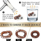 27 PCS Spiral Hair Ties,No Crease Coil Hair Elastic Hair Bands Multi Color Waterproof Phone Cord Hair Accessories For Women Girls Ponytail Holders