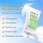 Centella Sunscreen SPF50 PA++++ Calming Moisture Facial Sunscreen Centella Asiatica Korean Sunscreen Matte No White Cast Face Sun Screen for Oily Sensitive Skin