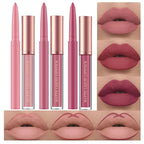 BestLand 6Pcs Matte Liquid Lipstick and Lip Liner Set, Non-Stick Cup Not Fade Waterproof Nude lipstick Makeup Kits Velvety Nude Lipliner Lip Gloss Make Up Gift Set (Set A)