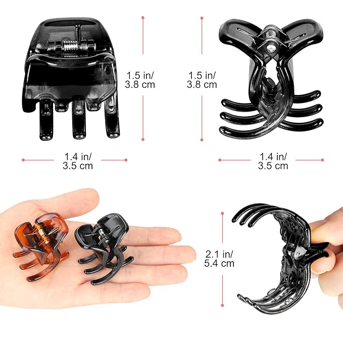 6 Pieces Morhom Jaw Clips, 1.3 Inch Hair Claw Clips for Thick or Medium Hair