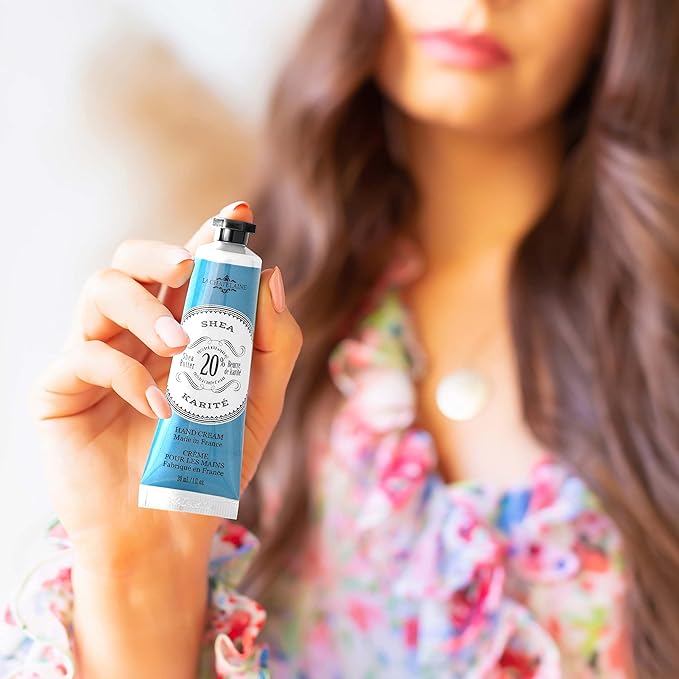 La Chatelaine 20% Shea Butter Hand Cream Travel Size Tin, Gift Set for Women, Nourishing Hand-Care Set for Holiday (Coconut Milk, Shea, Lychee Cranberry)