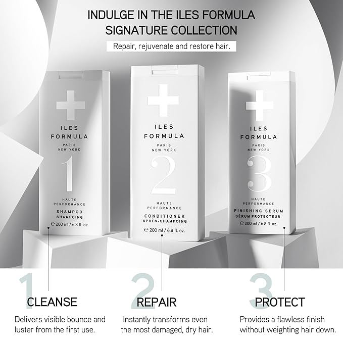 ILES FORMULA Weightless Styling Cream & Finishing Serum with Heat Protection, Non-Greasy Hair Repair Treatment for Damaged Hair, Anti-Frizz Blow Dry Product with Silk Extract & Macroloba Seed (500mL)