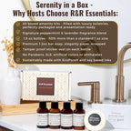 20 Display Ready Boxed Amenity Kits with Premium Hotel Toiletry Essentials - 1.5 oz Shampoo, Conditioner, Shower Gel, Lotion, 1.2 oz Guest Soap & 2 Makeup Remover Wipes - Air bnb & Vacation Rentals