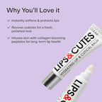 CLEARSTEM LIPS&CUTES Lip Balm & Cuticle Care - Multi-Tasking Hydrating Balm with Peptides, Vitamin E & Green Tea - Lip Care Products & Cuticle Balm Essentials for Daily Soothing & Nourishing Routine