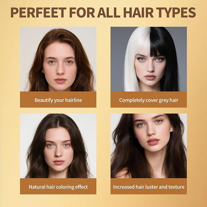 Gowwim Root Touch up Powder, Instantly Gray Hair Cover up Hairline Powder for Women & Men Waterproof and Sweatproof Root Cover Up Long-Lasting for Thinning & Loss Hair (Dark Brown4, 7.5g)