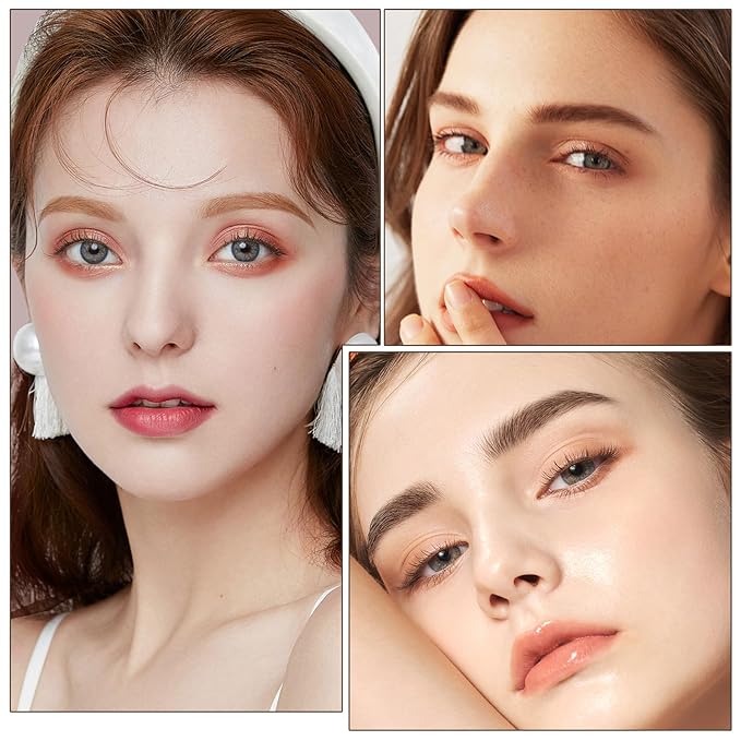 3 Colors Eyebrow Makeup Kit, Professional Brow Contour Palette, Waterproof Long-lasting Eyebrow Filler Powder with Mirror & Brow Brush