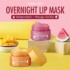 Lip Mask & Scrub – Watermelon, Mango & Vanilla – Hydrates, Exfoliates, Softens & Repairs Dry, Cracked Lips – Dermatologist Tested, Korean Skin Care – Vegan, Clean Beauty – Duo Pack